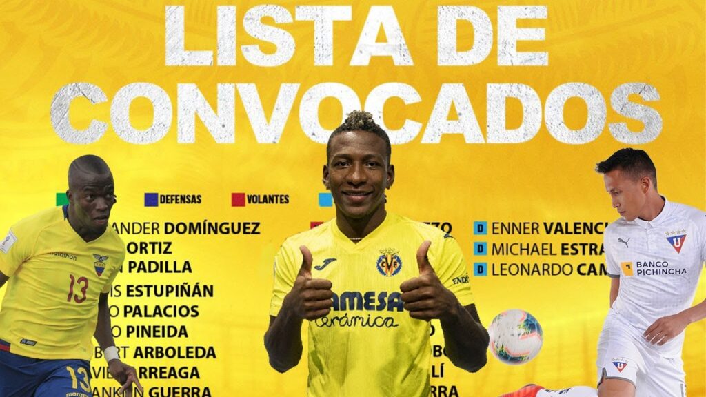 (OFICIAL) LOS CONVOCADOS DE ECUADOR POR GUSTAVO ALFARO PARA ENFRENTAR A ARGENTINA Y URUGUAY
