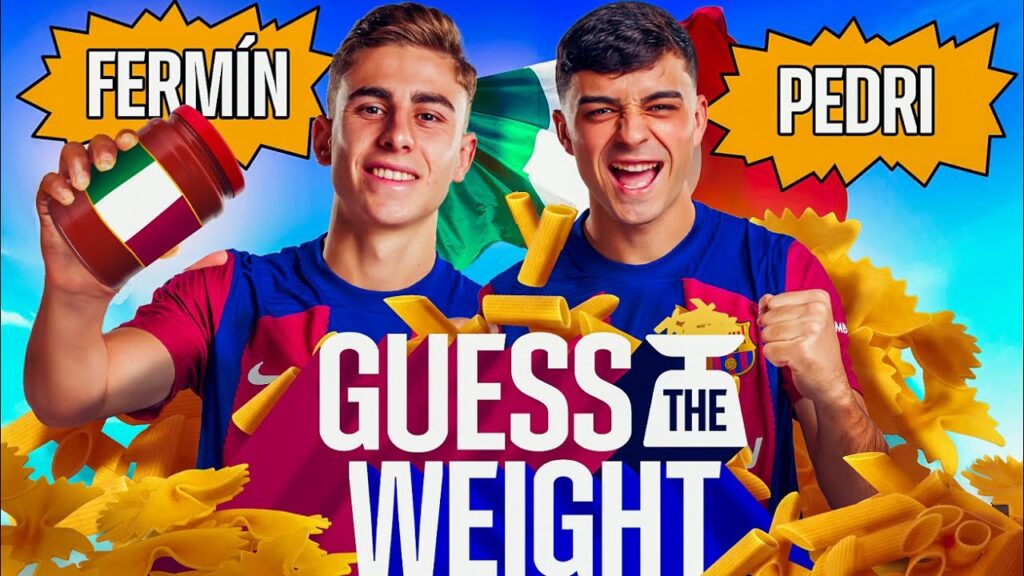 GUESS THE WEIGHT | PEDRI vs FERMÍN 🇮🇹🍝  | FC Barcelona 🔵🔴