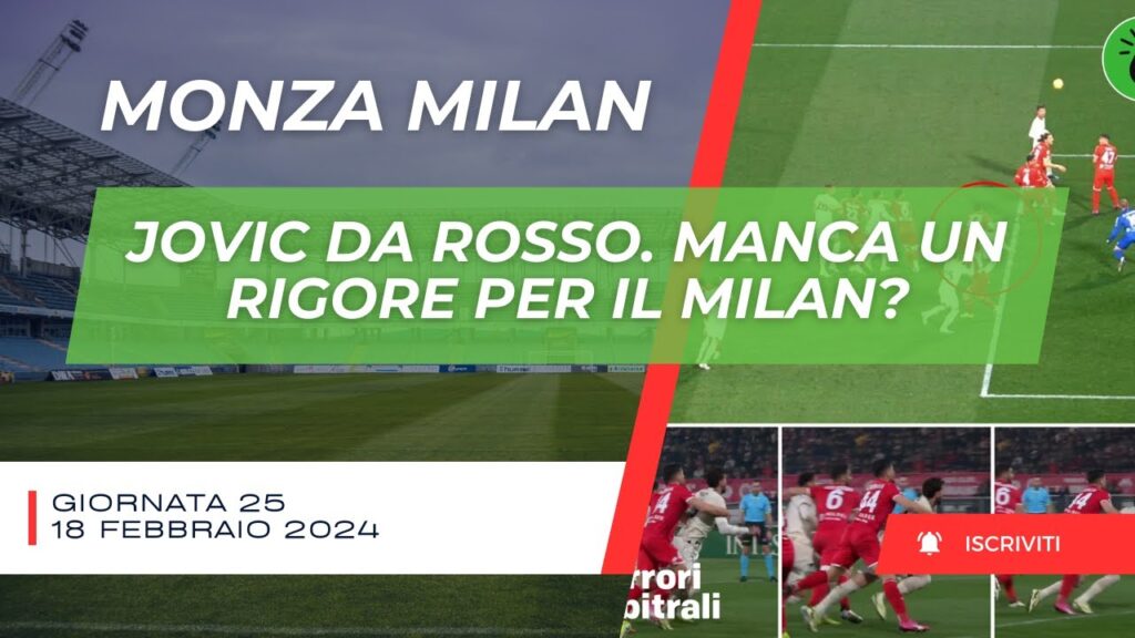 Monza Milan 4-2 | Espulso Jovic! Manca un rigore su Theo Hernandez? La Moviola.