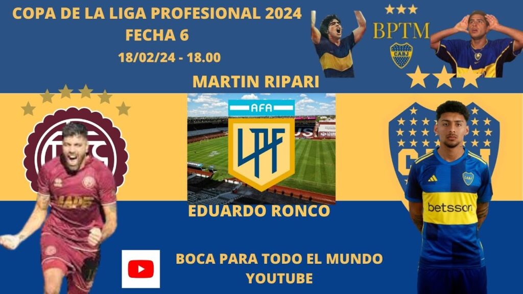 LANUS - BOCA, en vivo (Relata Martin Ripari, comenta Eduardo Ronco)