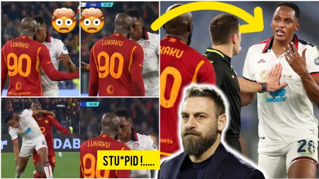 🤯🤯 Roma coach De Rossi humiliated Romelu Lukaku by called him "stup.id" for fight with Yerry Mina