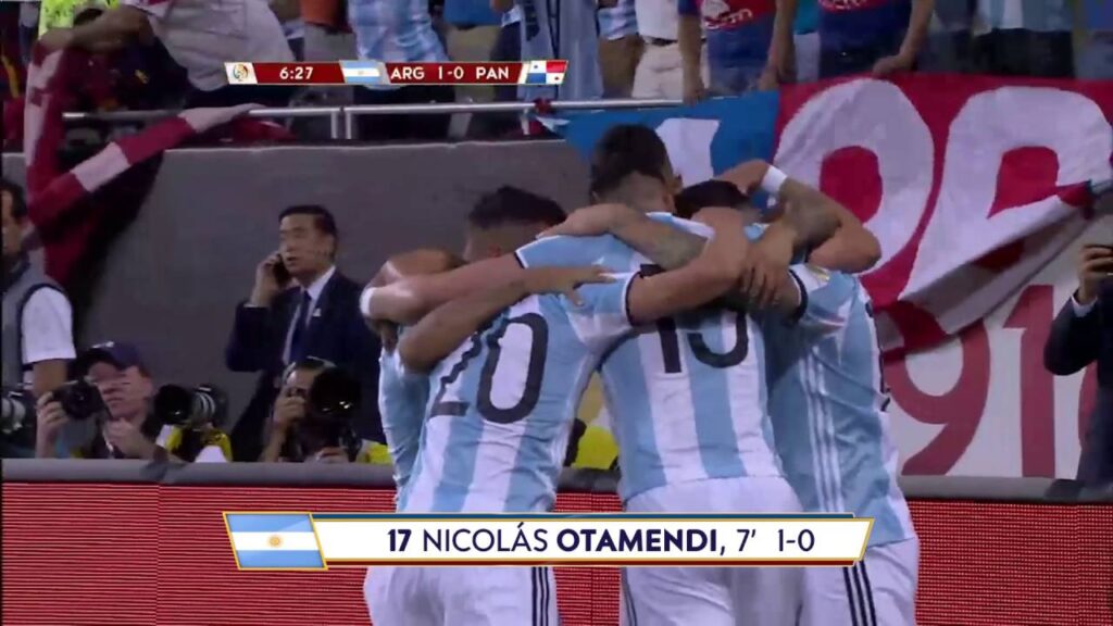 GOAL ARG, Nicolás Otamendi @Notamendi30 No. 17, 7' | @Argentina v @fepafut