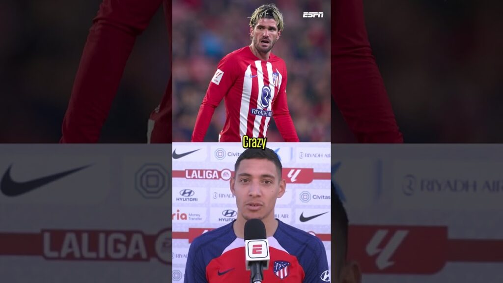 Nahuel Molina gives one word for his Atletico Madrid teammates 👀 #shorts