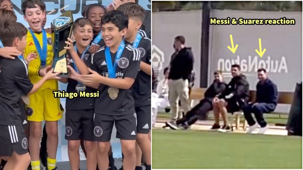 🤩Messi and Suarez reaction as Thiago Messi scored winning goal and became champions