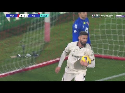 Gol di Olivier Giroud,Monza vs Milan(4-2) Tutti i gol e gli highlights estesi