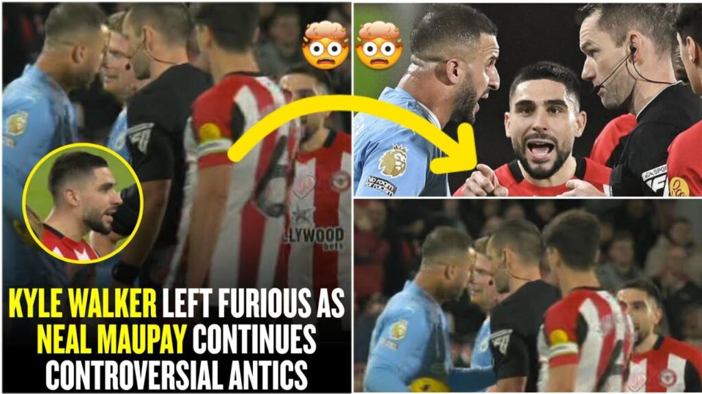 Kyle Walker vs Neal Maupay heated clash that Guardiola had to seperate them in Man City vs Brentford Kyle Walker vs Neal Maupay heated clash that Guardiola had to seperate them in Man City vs Brentford