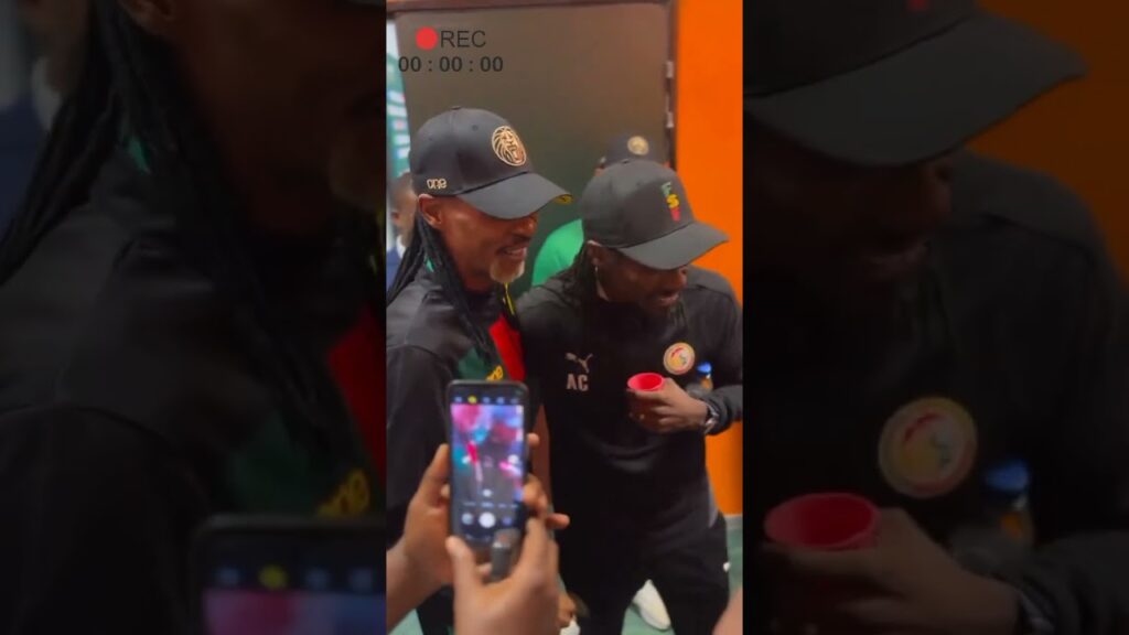 Senegal vs Cameroon: The moment Rigobert Song and Aliou Cisse met. #afcon2023 #Legends