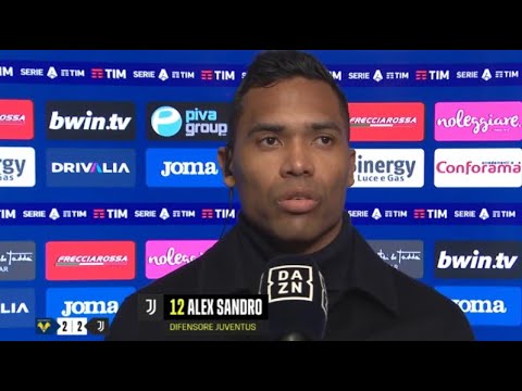 Alex Sandro intervista Post partita Verona - Juventus 2-2 "Perso concentrazione"