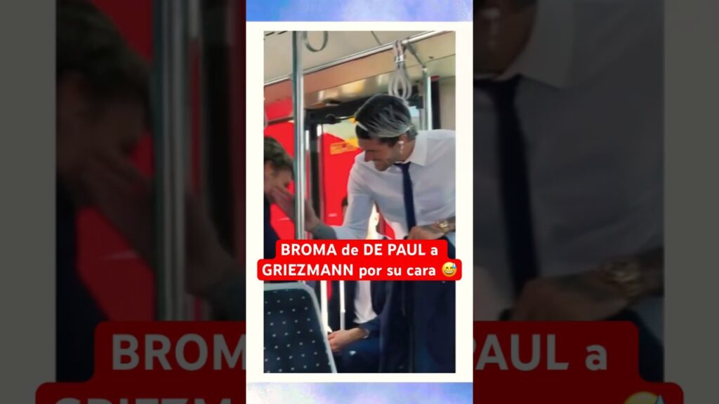 Mira la broma de DE PAUL a GRIEZMANN por su cara 😅| #AtleticoMadrid #Futbol #Argentina