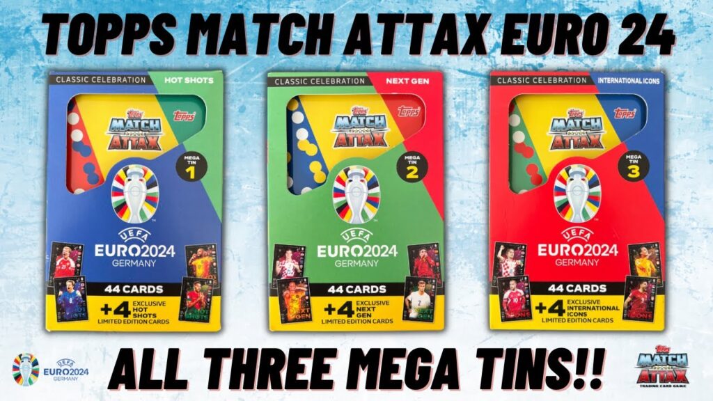 FIRST LOOK! Topps Match Attax Euro 2024 Mega Tin opening! ALL THREE TINS!
