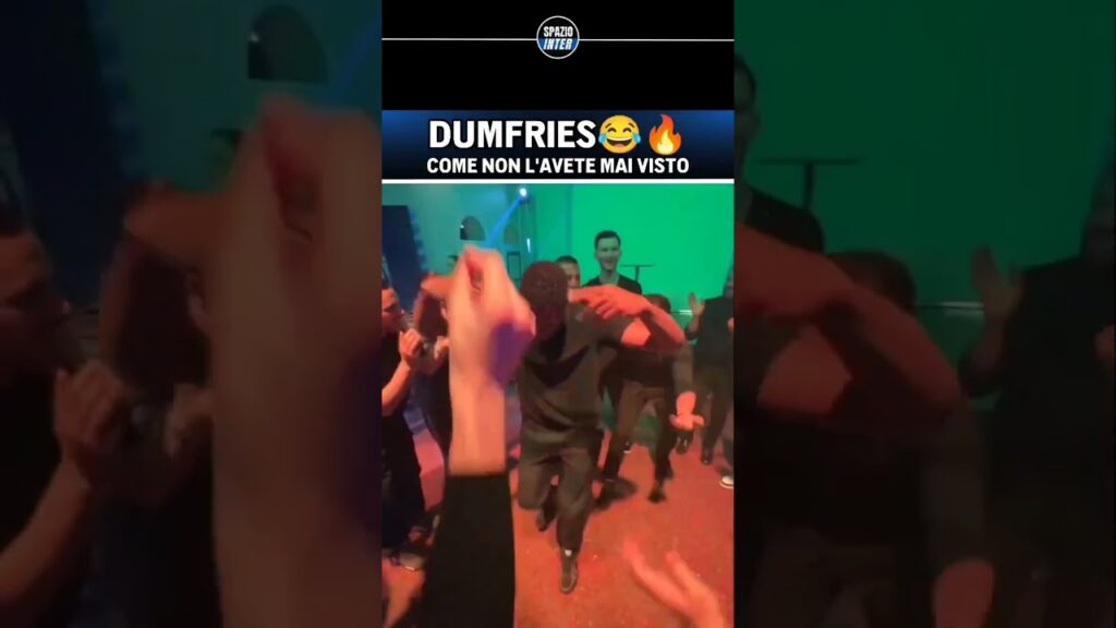 DUMFRIES SCATENATO ALLA FESTA DI CALHANOGLU: GUARDATE COME BALLA!🕺 #shorts