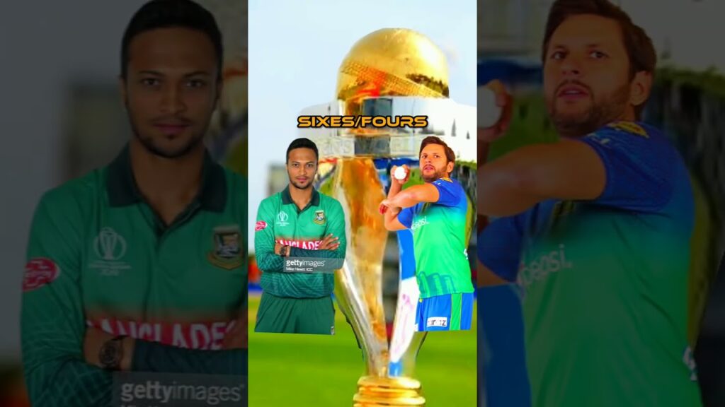 shakib al hasan vs sahid afridi full comparison,bd cricket 4u,ture compare,batting comparison