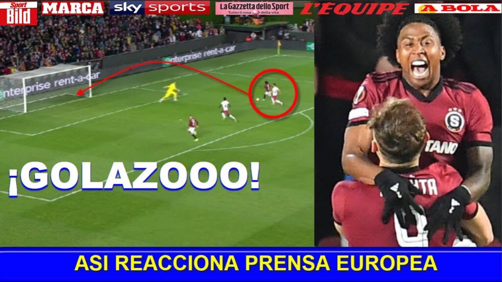 ASI REACCIONA PRENSA EUROPEA a GOL de ANGELO PRECIADO SPARTA PRAGA vs GALATASARAY
