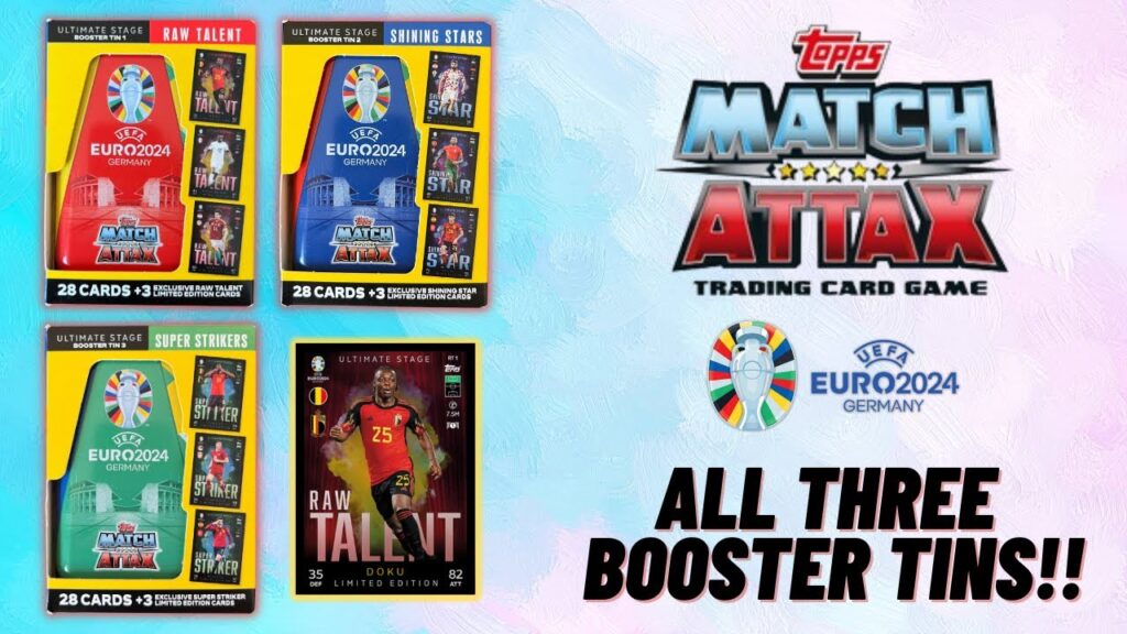NEW! Topps Match Attax Euro 2024 Booster Tin opening! RELIC HUNTING!