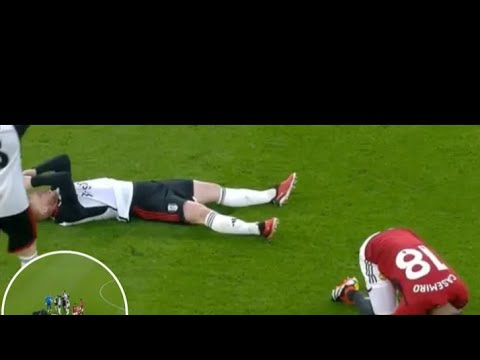 CASEMIRO injured vs Fulham after  collision with Harrison Reed #primierleague #fulham