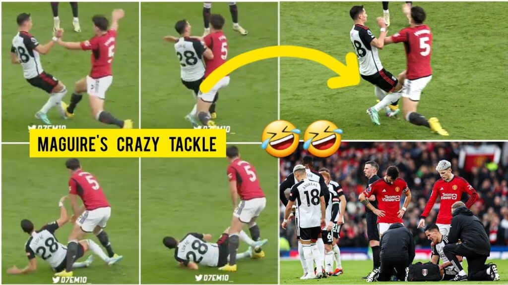 🙆 HARRY MAGUIRE'S HORRIFIC TACKLE ON SASA LUKIC that should've been red card in Man United vs Fulham