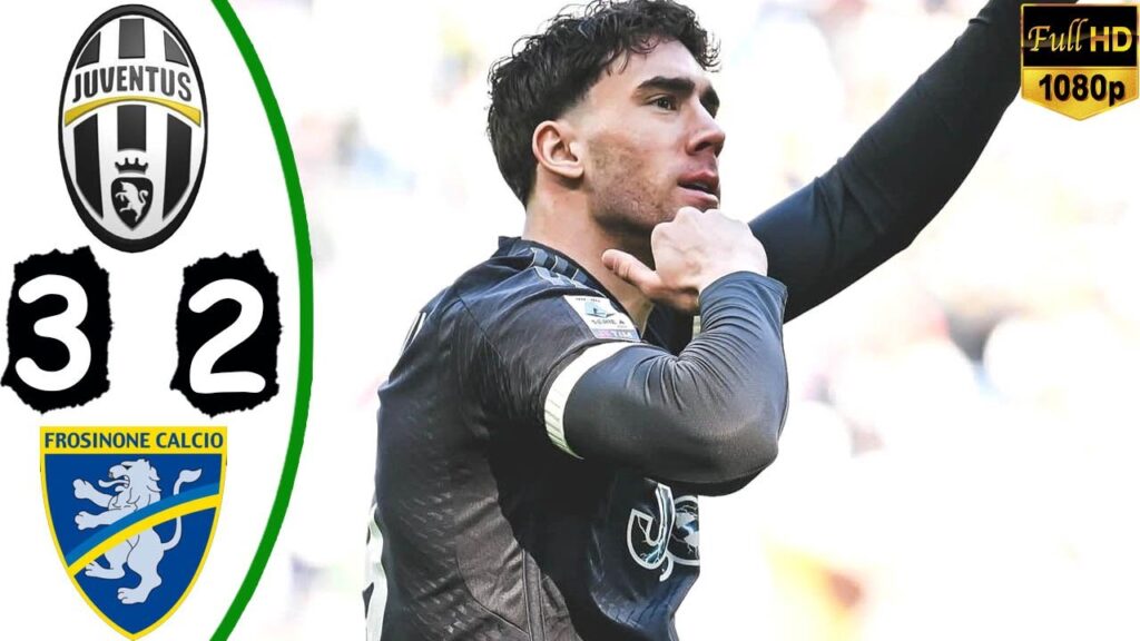 Juventus vs Frosinone 3-2 ALL GOALS & HIGHLIGHTS 🔥 Dusan Vlahovic 2 goal 🔥 HD 2024