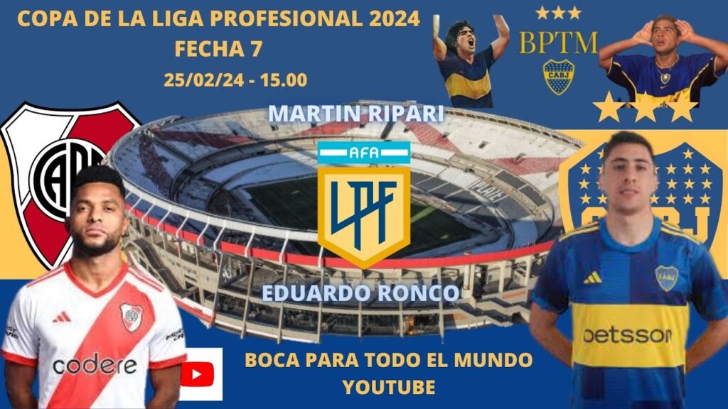 RIVER - BOCA, en vivo (Relata Martin Ripari, comenta Eduardo Ronco)