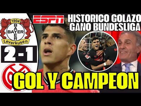 GOLAZO Y CAMPEÓN DE ALEMANIA HISTÓRICO PIERO HINCAPIÉ REMONTÓ PARTIDAZO Y GANÓ BUNDESLIGA SORPRENDE