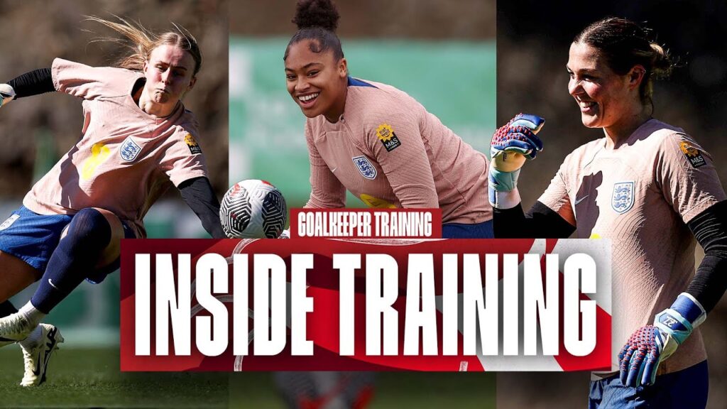 GK v GK finishing Challenge & Earps' Incredible Speed | Hampton, Keating & Earps GK Inside Training