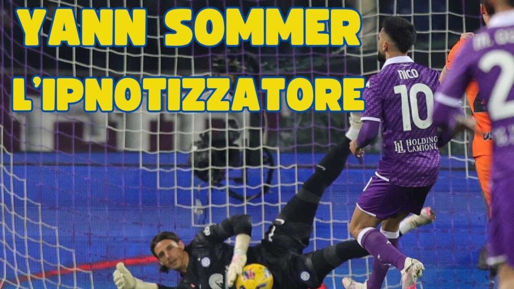 Il rigore di Nico Gonzales contro Yann Sommer Fiorentina-Inter 0-1 Serie A 22^ giornata