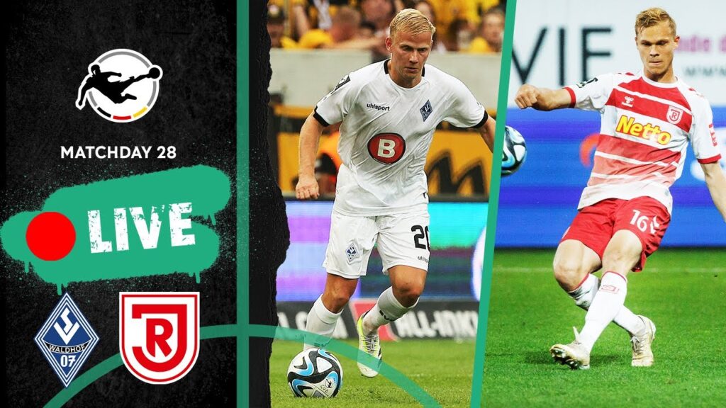 LIVE 🔴 SV Waldhof Mannheim vs. SSV Jahn Regensburg | 3rd Division 2023/24