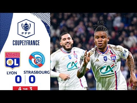 Lyon vs Strasbourg 0-0 (PEN 4-3) Highlights | Coupe De France 2023-24