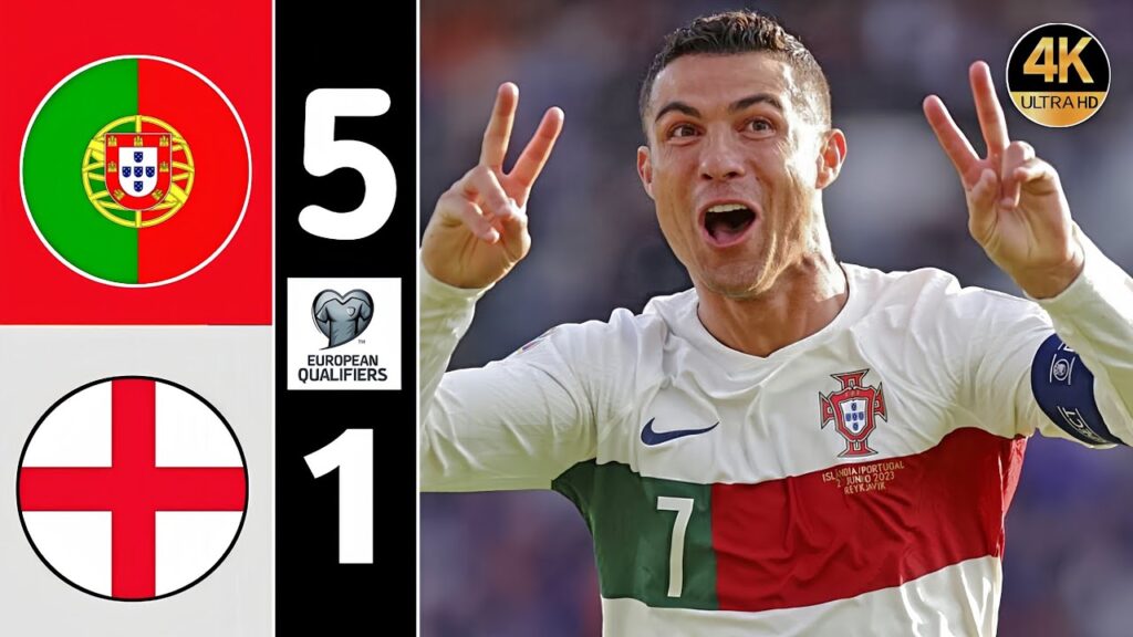 Portugal vs England 5-1 | Ronaldo Brace EURO 2024 Qualifiers Highlights & Goal • Portugal Tadi Malam