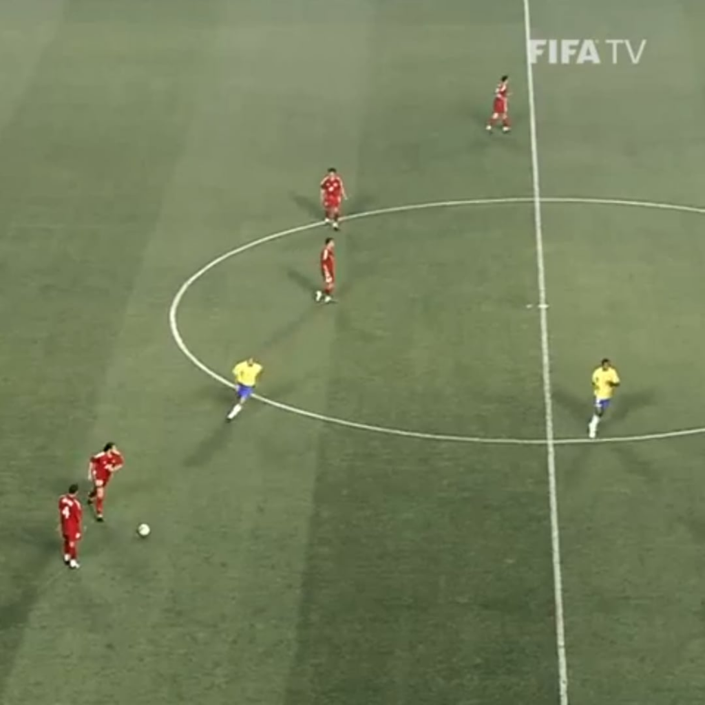 Rainbow flick by İlhan Mansız (Turkey) against Roberto Carlos (Brazil) in 2002.