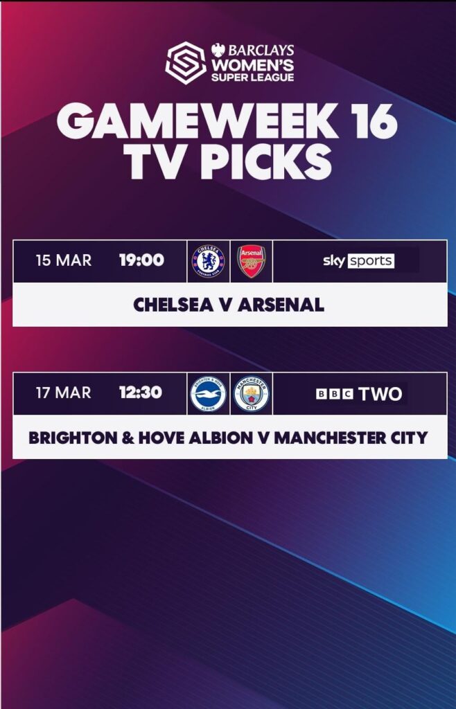 Confirmed date/time for Chelsea