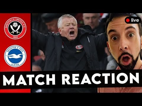 Match Reaction: Blades 0-5 Brighton