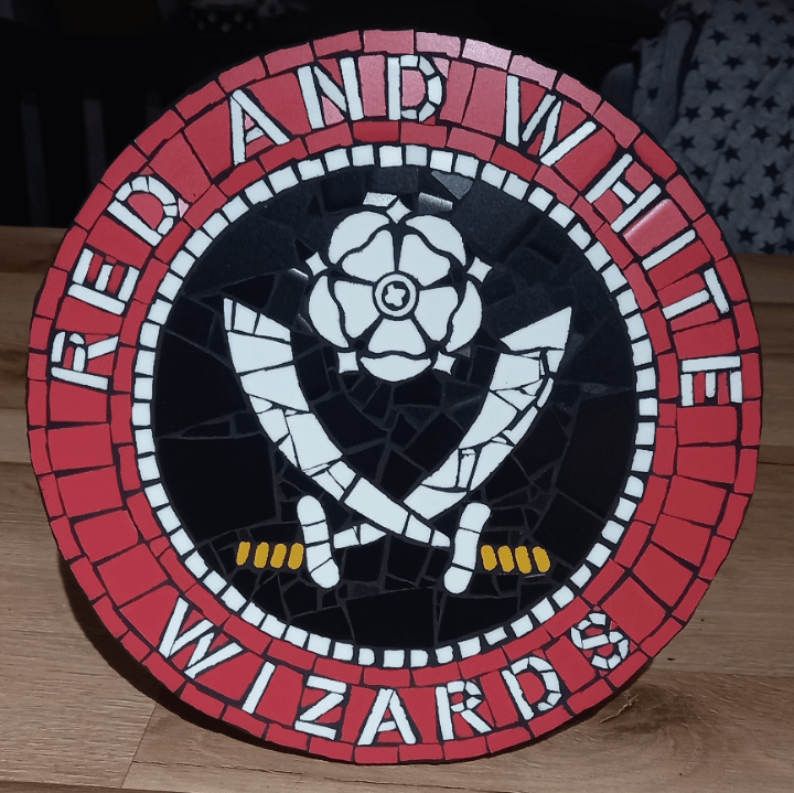 SUFC red and white wizards mosaic for my pops