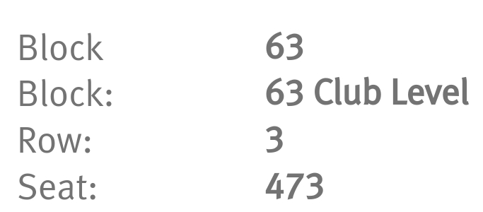 Giving away Club Level ticket for tomorrow!