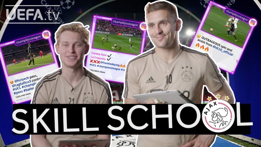 DE JONG & TADIĆ react to AJAX viral SKILLS in the #UCL!