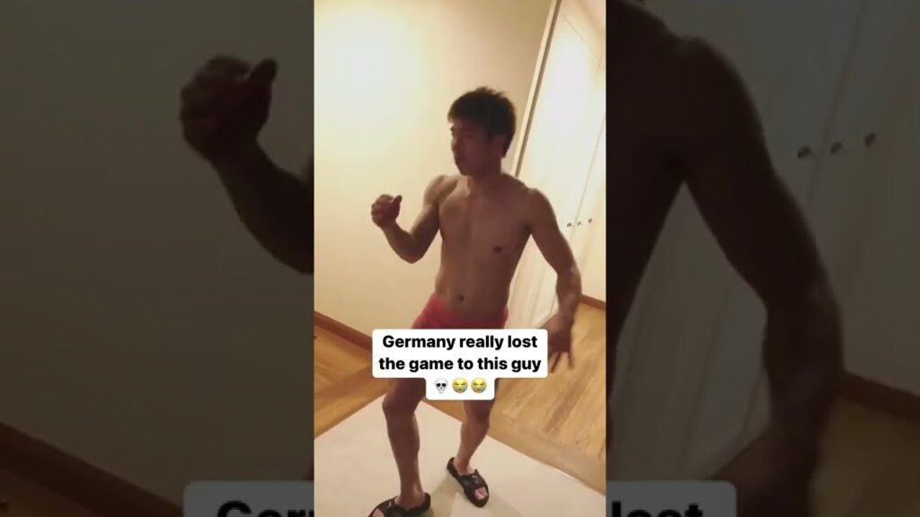 Takuma Asano before Japan defeated Germany