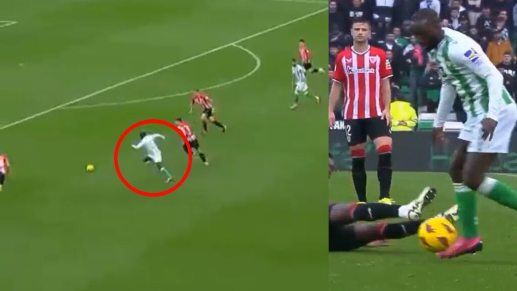 Regardez le geste technique parfait de Youssouf Sabaly devant 2 joueurs de Bilbao