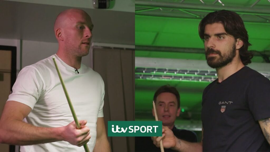 Wolves stars Ruben Neves and John Ruddy try SNOOKER trick shots | ITV Sport Wolves stars Ruben Neves and John Ruddy try SNOOKER trick shots | ITV Sport