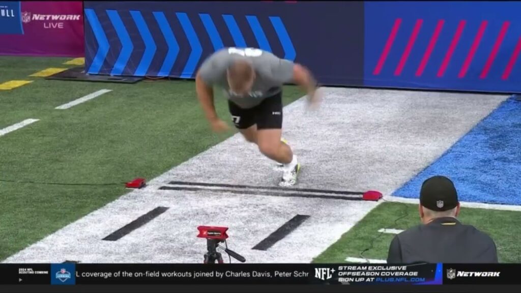 Braden Fiske Full 40 Yard Dash 2024 NFL Combine Highlights