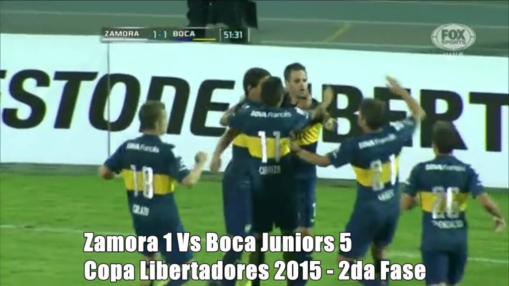 Zamora 1 Vs Boca Juniors 5 - Copa Libertadores 2015 - 2da Fase
