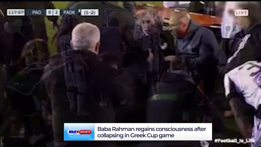 #MaxSports | Baba Rahman regains consciousness after collapsing in Greek Cup game