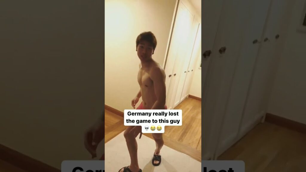 Takuma Asano before Japan defeated Germany