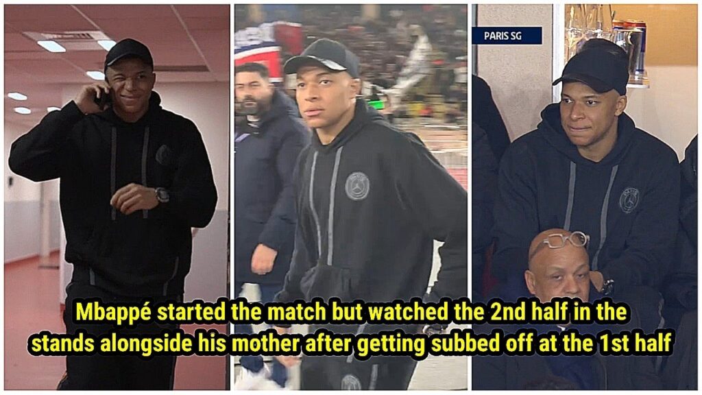 Kylian Mbappé's controversial reaction after getting subbed off in the 46th minute vs AS Monaco 🙆‍♂️
