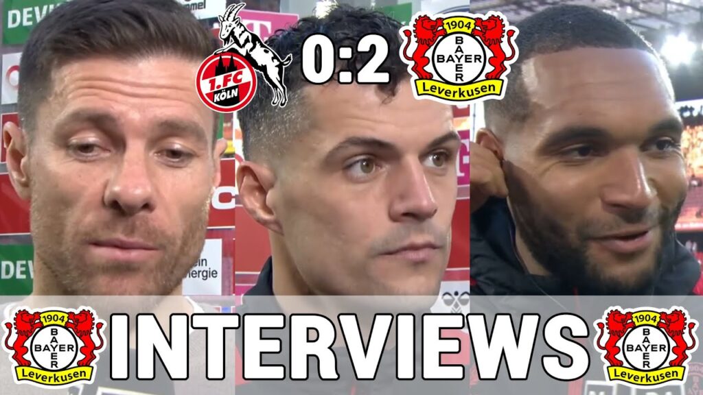 Xabi Alonso, Granit Xhaka & Tah - die Leverkusen Interviews nach Köln | 1. FC Köln 0:2 Leverkusen