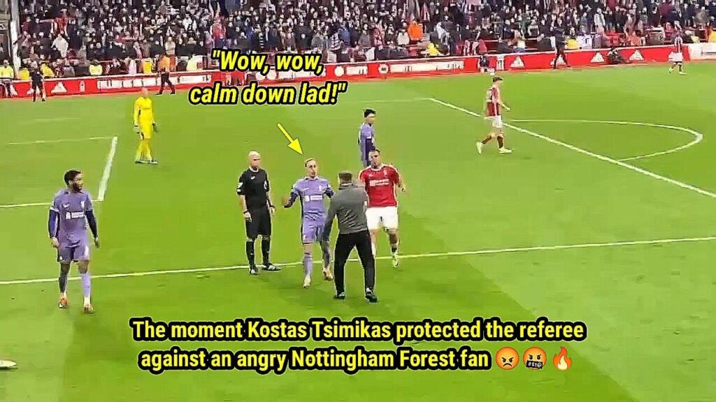 Chaotic, Nottingham Forest owner and fan chased the referee after Darwin Nunez's goal 🤯