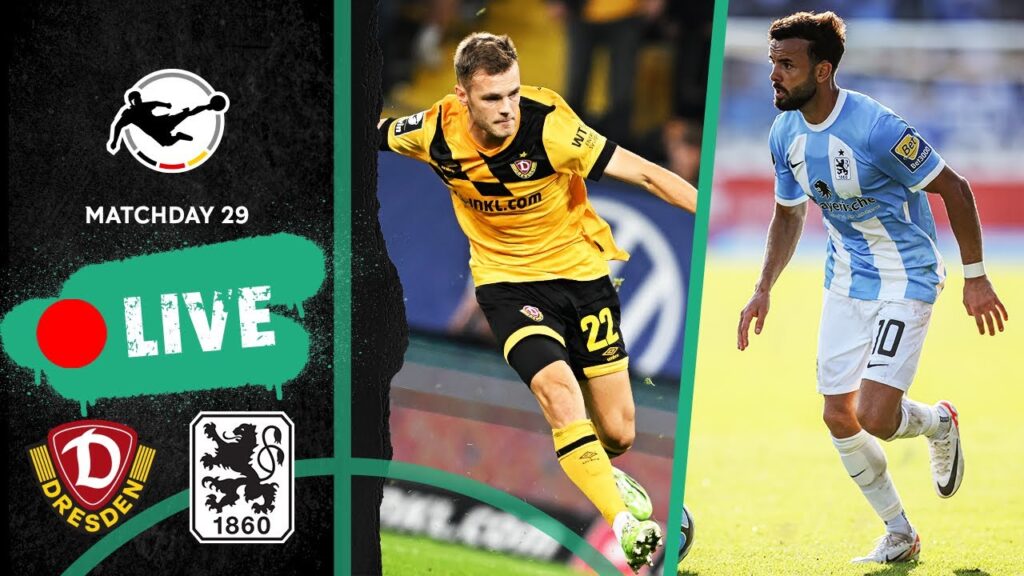 LIVE 🔴 Dynamo Dresden vs. 1860 München | 3rd Division 2023/24