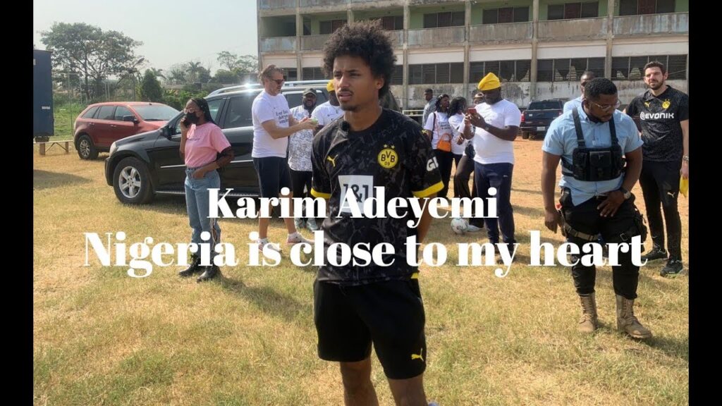 Dortmund's Karim Adeyemi goes to Ibadan, Nigeria, to support his father's community