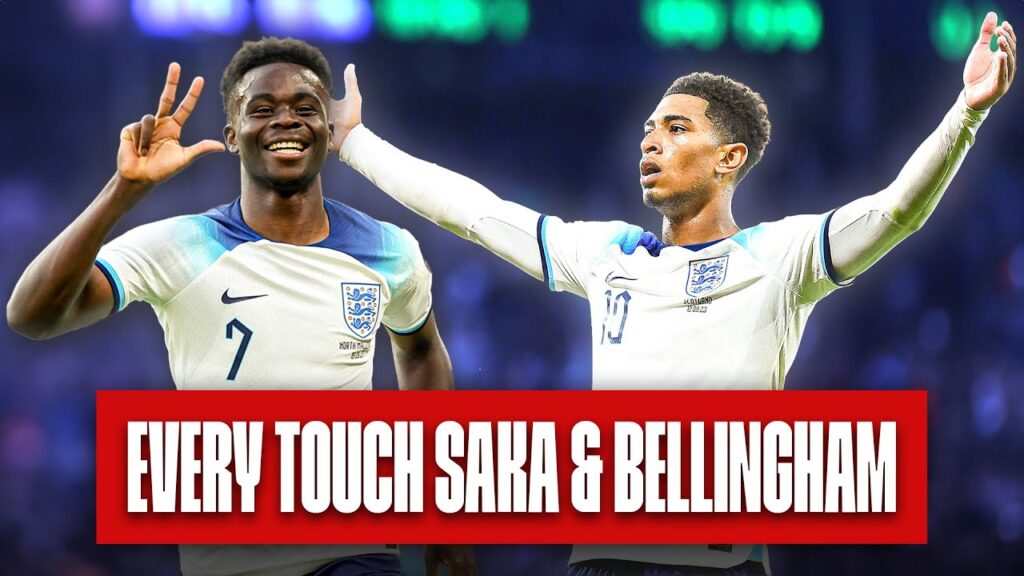 EVERY TOUCH | Jude Bellingham v Italy & Bukayo Saka v North Macedonia | England