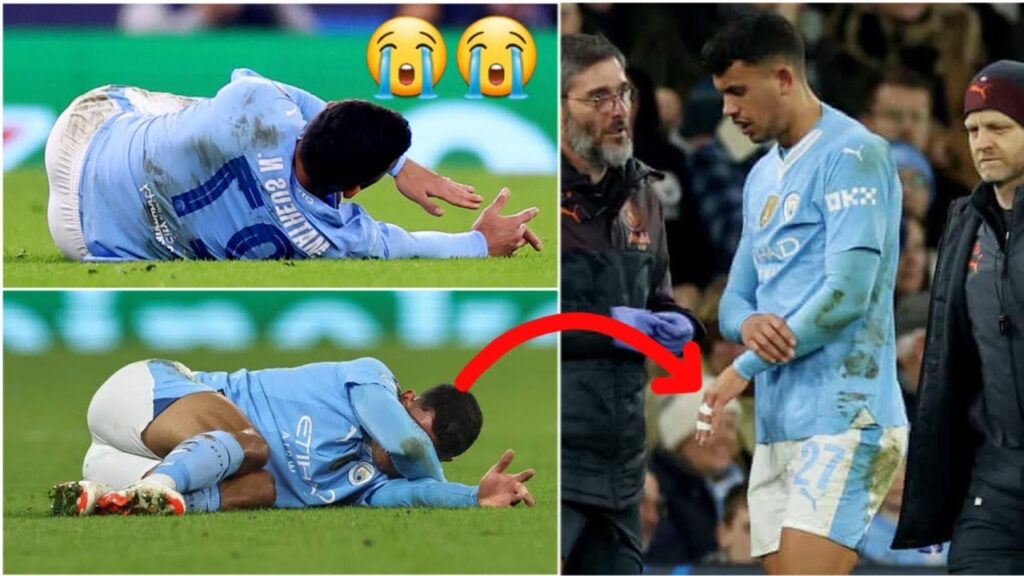 😭💔 Fans Shocked of Man City's MATHEUS NUNES HORRIFIC FINGER INJURY vs Copenhagen in UCL R16 match