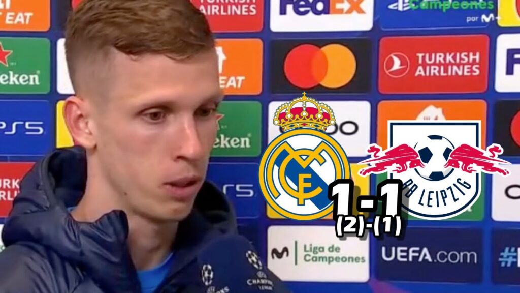 LA REACCION DE DANI OLMO TRAS LA ELIMINACION EN CHAMPIONS CONTRA EL REAL MADRID (2)1-1(1) RB LEIPZIG