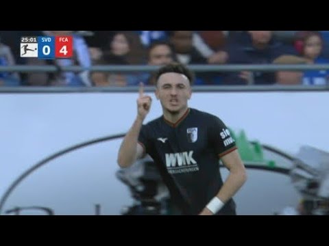 SV Darmstadt vs FC Augsburg 0-6 Ruben Vargas, Phillip Tietz, Ermedin Demirovic & Jensen score in win